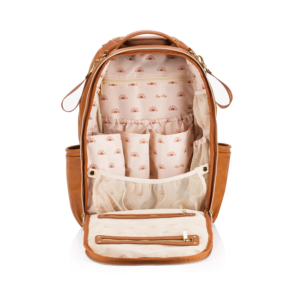 Itzy Ritzy - Cognac Boss Plus Backpack Diaper Bag