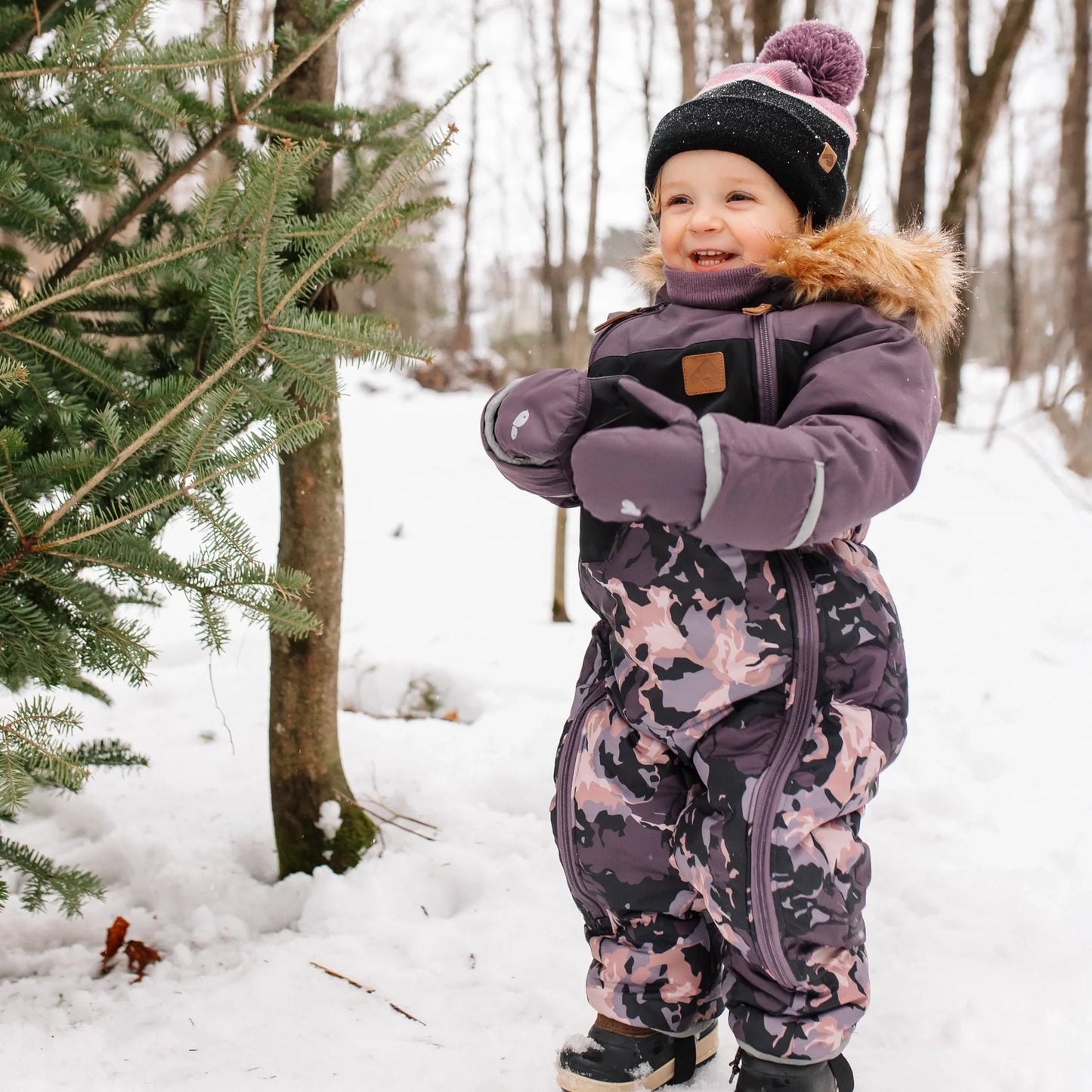 Perlimpinpin - One Piece Baby Snowsuit - Abstract
