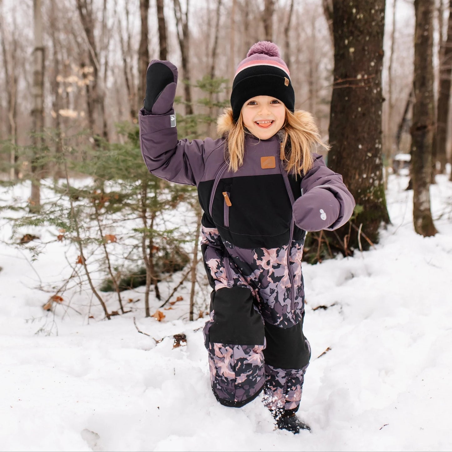 Perlimpinpin - One Piece Toddler Snowsuit - Abstract