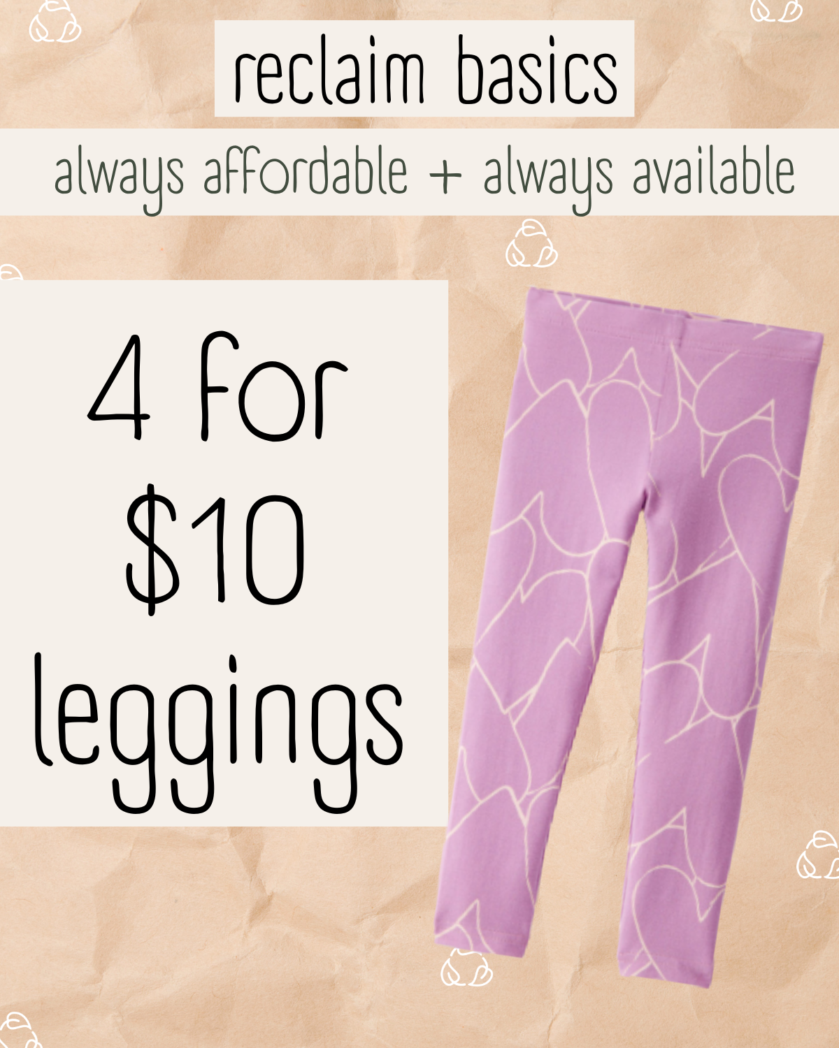 Reclaim Basics: Leggings 4 for $10