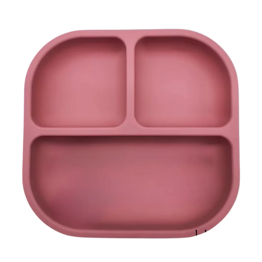 Mauve - Silicone Suction Plate w/Dividers