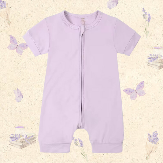 Little Locals Bamboo Shortie Romper - Lilac