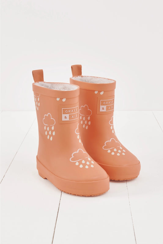 Grass & Air - Colour Changing Rain Boots (Wellies) - Volcanic Orange