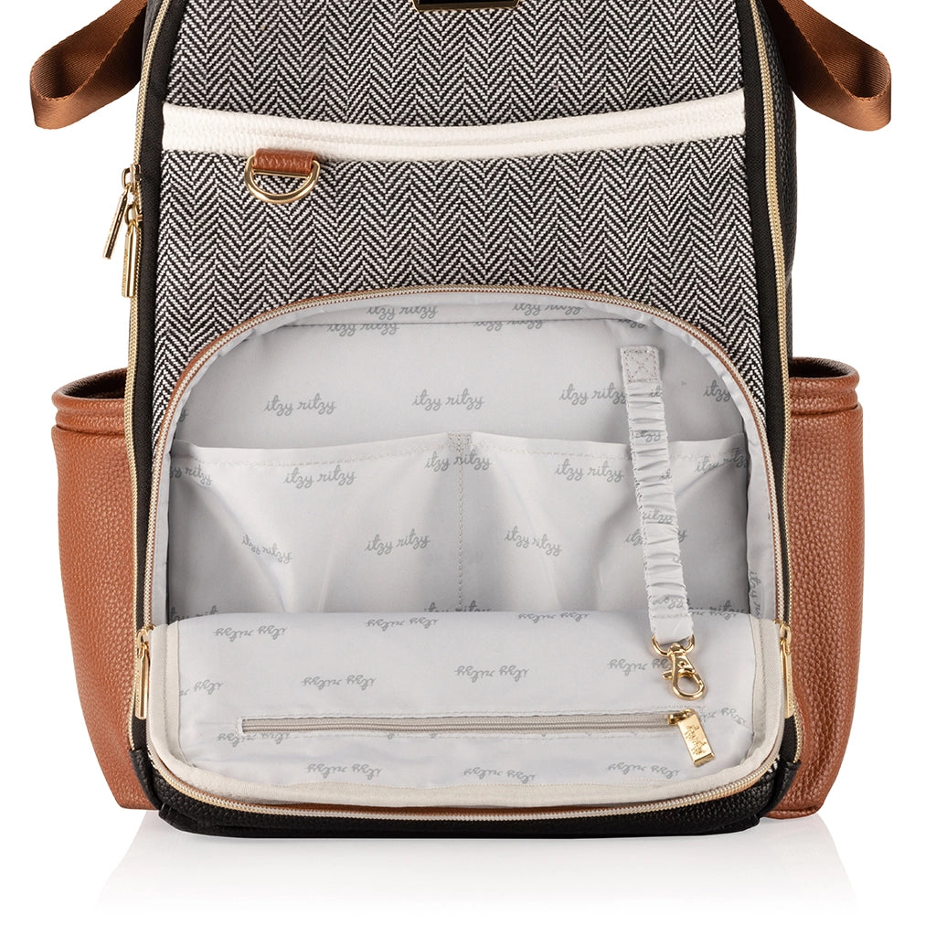 Itzy Ritzy - Coffee + Cream Boss Plus Backpack Diaper Bag