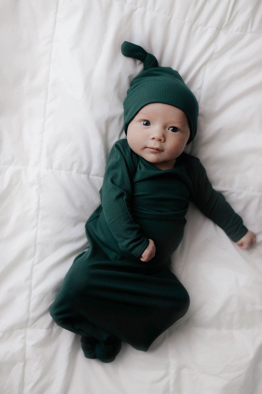 Three Little Tots - Knotted Newborn Gown - Forest