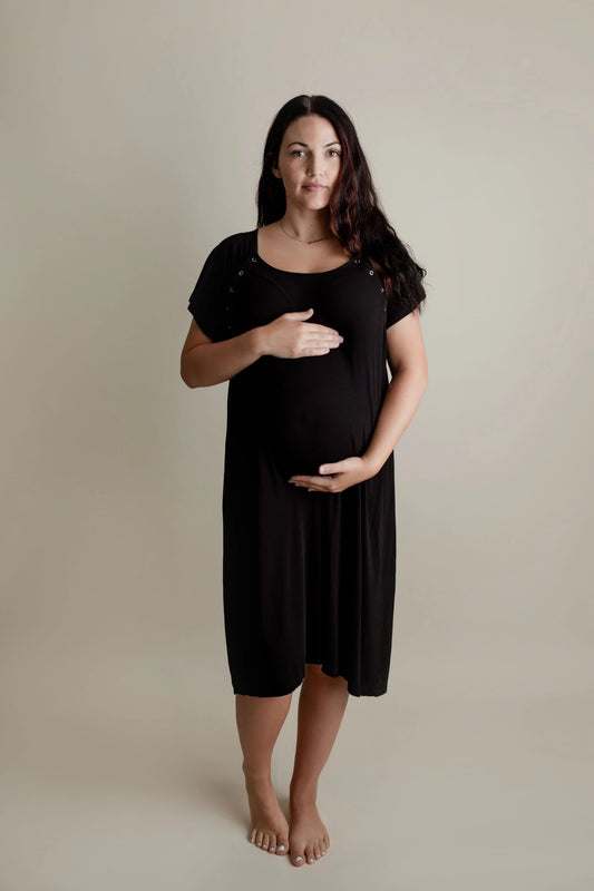Three Little Tots - Maternity Mommy Labor and Delivery/ Nursing Gown