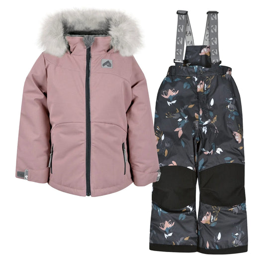 Perlimpinpin - Two Piece Kid Snowsuit - Peony