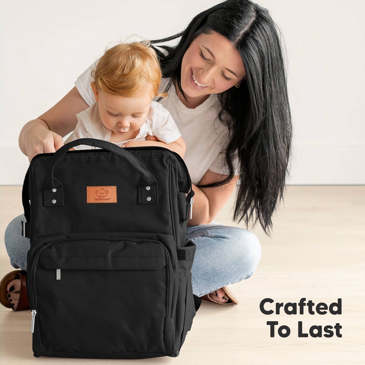 KeaBabies - Original Diaper Bag Backpack, Baby Bags with Changing Pad: Marine Blue