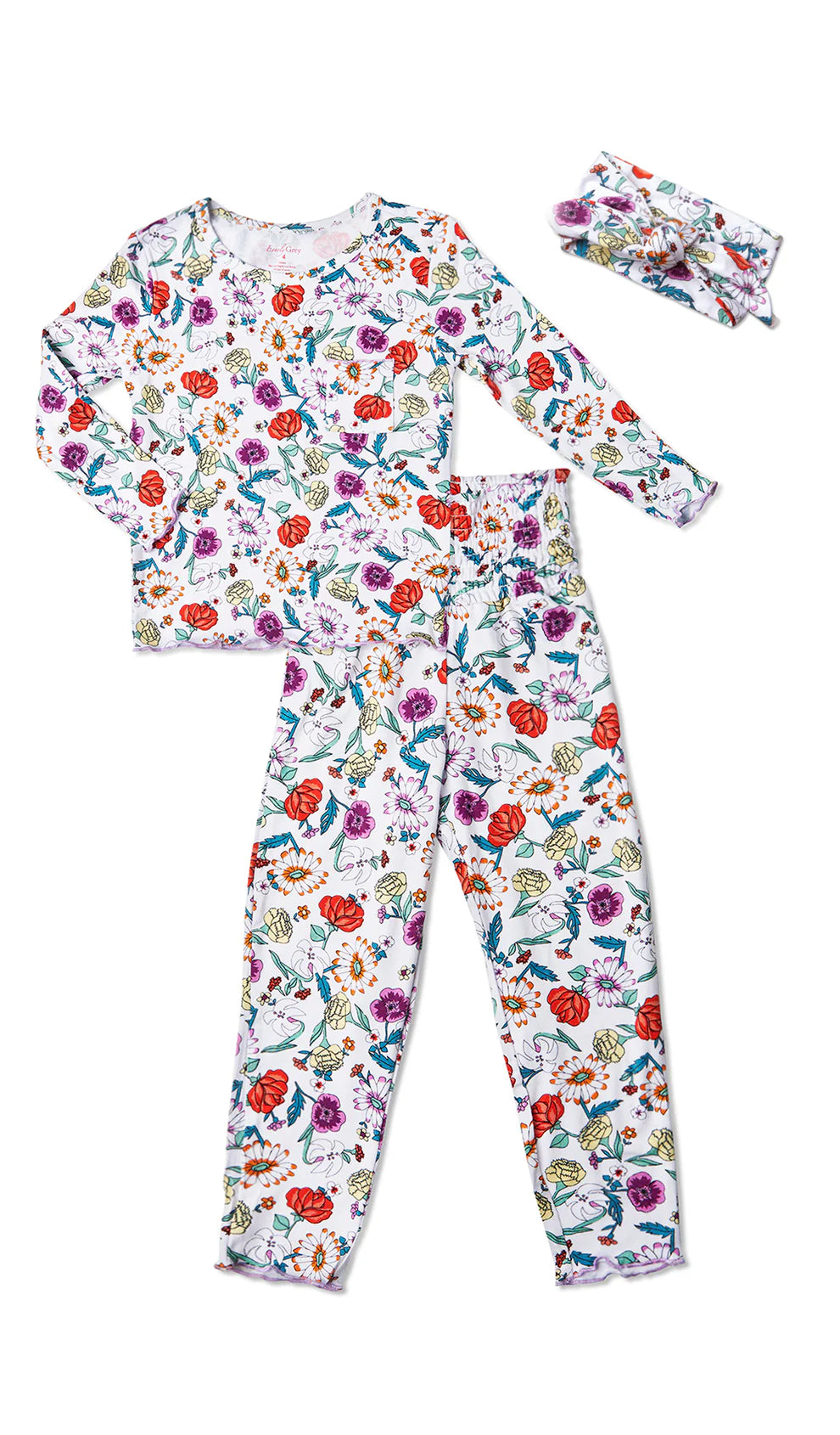 Everly Grey - Charlie Kids 3 Piece Pant PJ - Zinnia