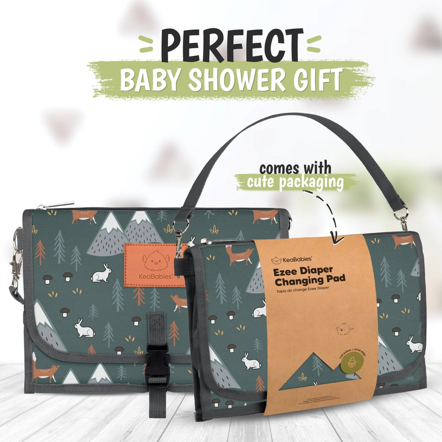 KeaBabies - Ezee Portable Diaper Changing Pad, Foldable Changing Mat