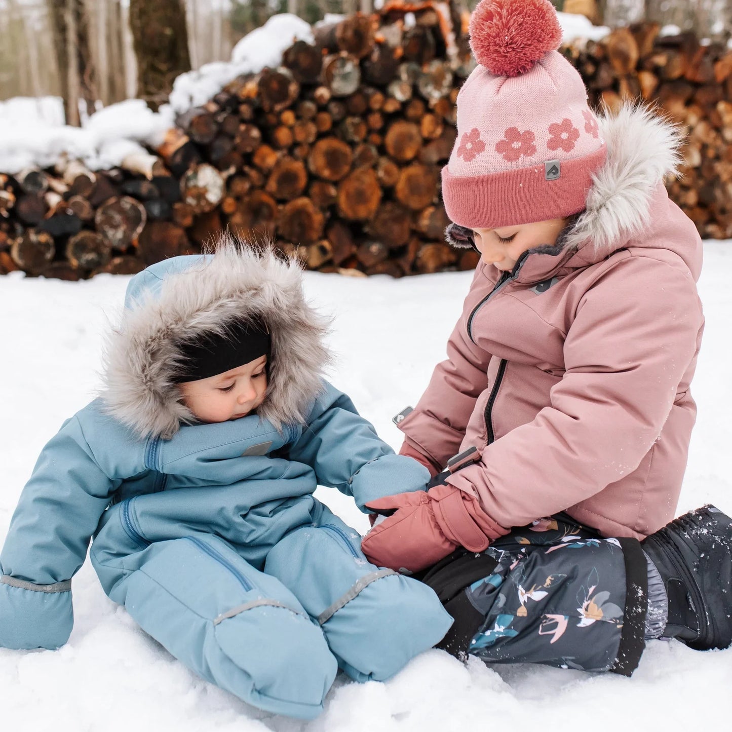 Perlimpinpin - Two Piece Kid Snowsuit - Peony