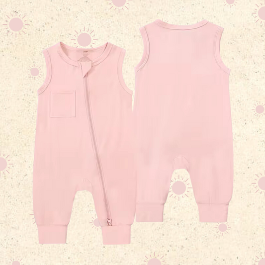 ⭐ PRE-SALE ⭐ Little Locals Bamboo Sleeveless Romper - Pink