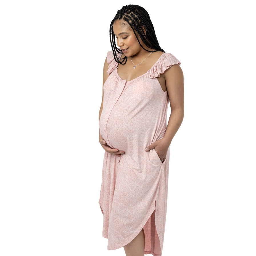 Kindred Bravely - Ruffle Strap Labor & Delivery Gown