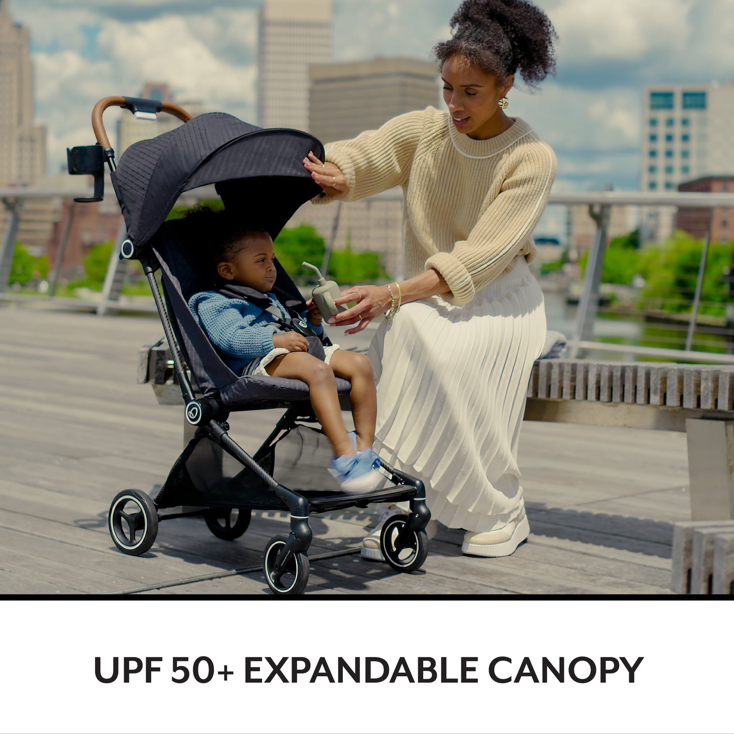 🔥 HOT DEAL🔥 Evenflo - Hummingbird Ultra-Lightweight Carbon Fiber Stroller - Crest Gray
