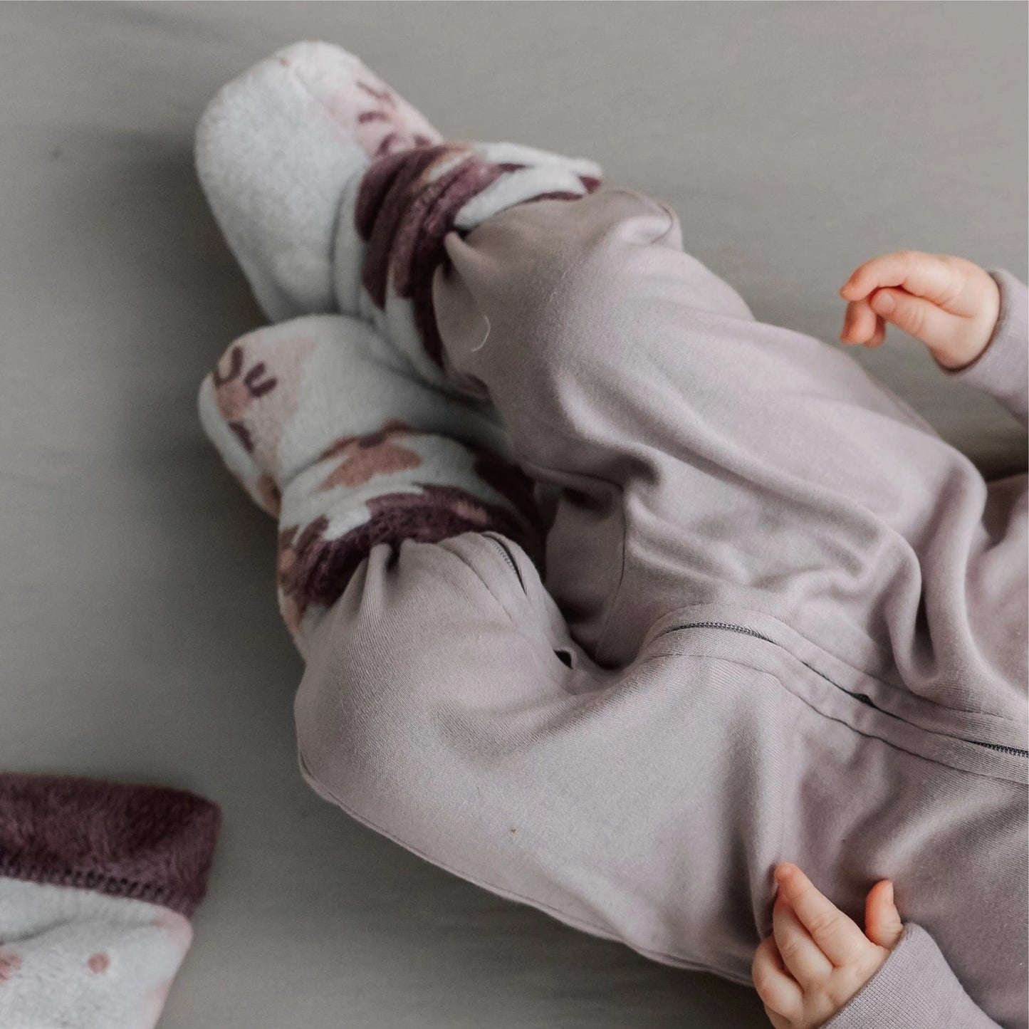 Perlimpinpin - Double Layer Plush Booties - Pansies