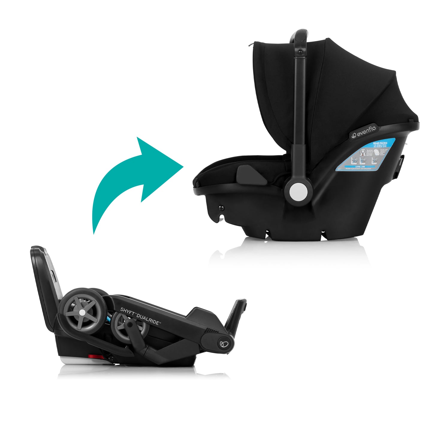 Evenflo - Shyft DualRide Infant Car Seat and Stroller Combo (Beaufort)