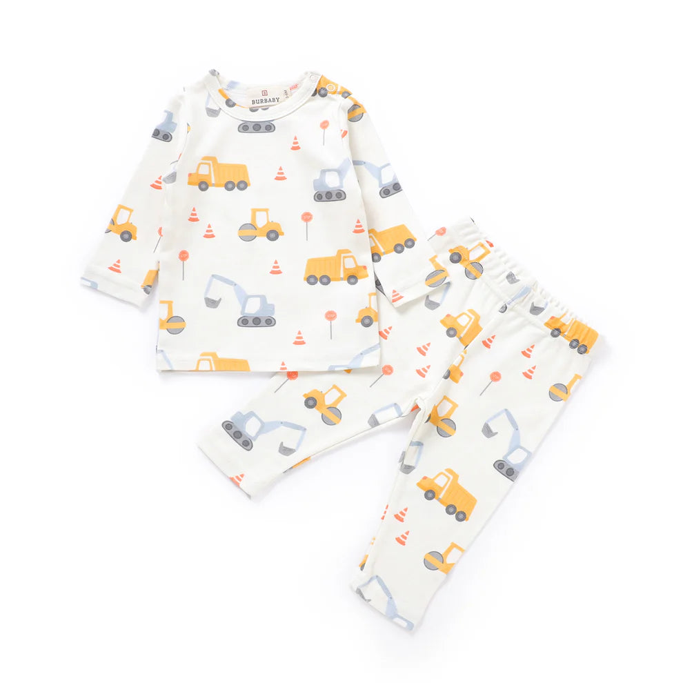 Under Construction Organic Cotton Two-Piece Baby Outfit