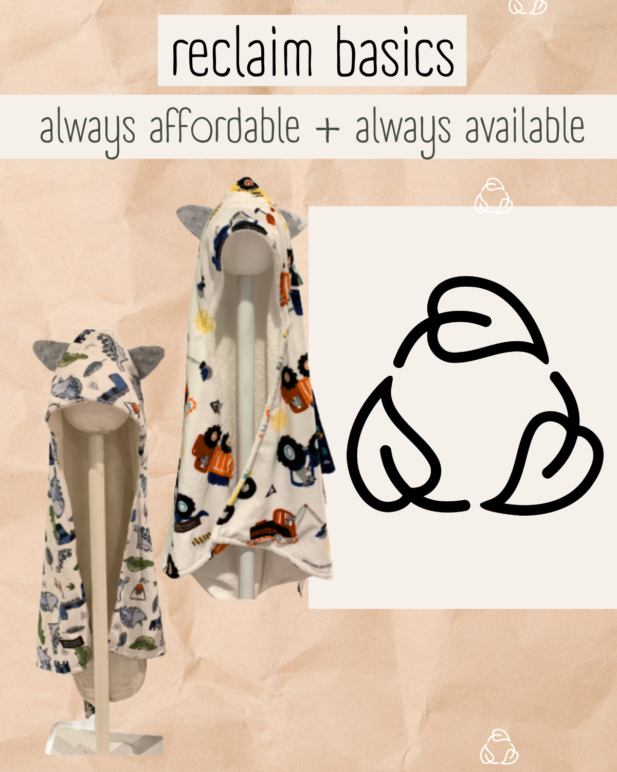 Reclaim Basics: Hooded Towels 3 for $10