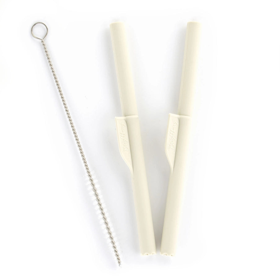 Brightberry - Silicone Straws with Stopper (Set of 2)