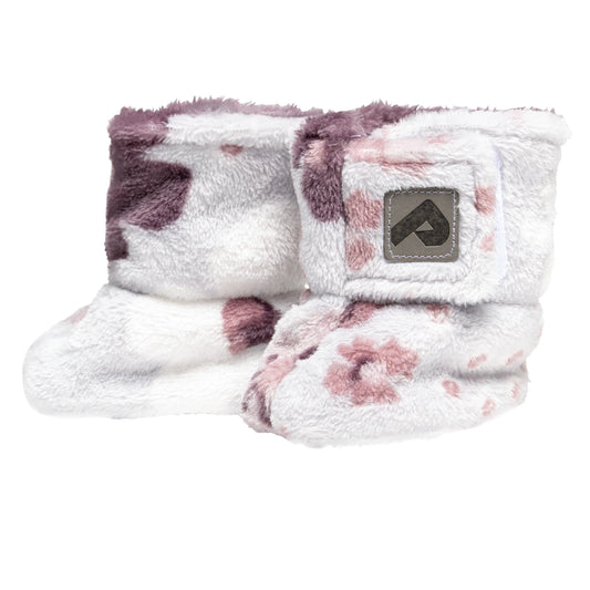 Perlimpinpin - Double Layer Plush Booties - Pansies