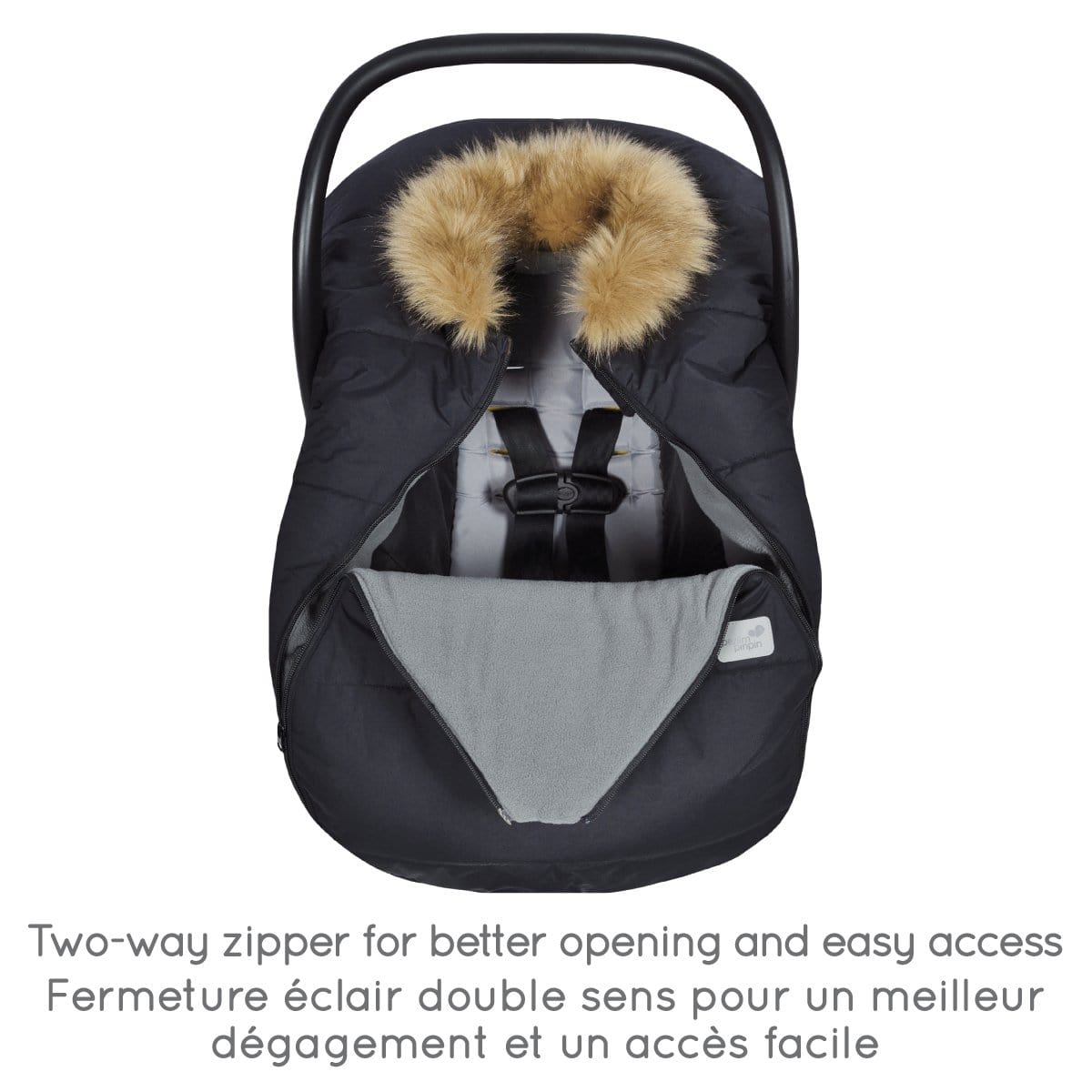 Perlimpinpin - Winter Elastic-Fitted Car Seat Cover - Grey