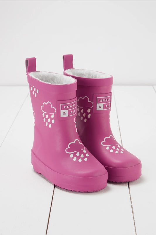 Grass & Air - Colour Changing Rain Boots (Wellies) - Orchid Pink