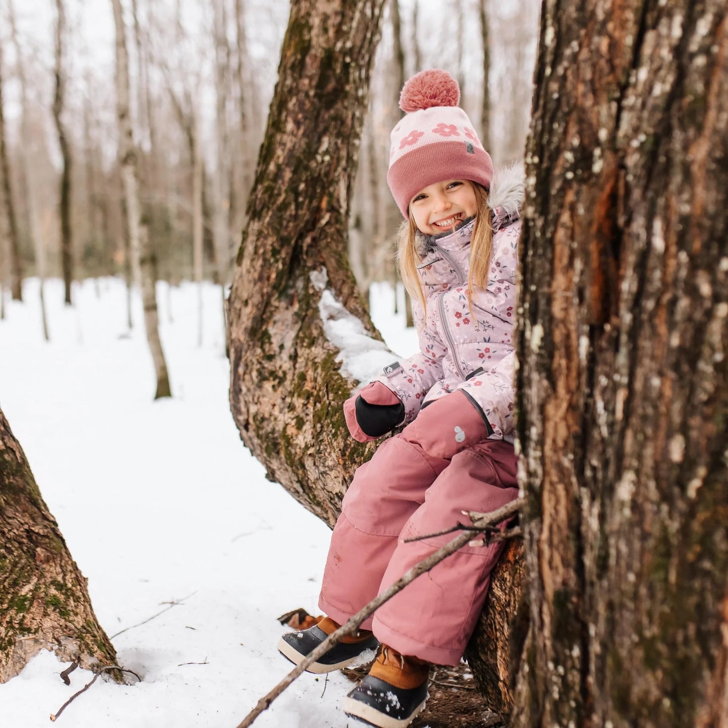 Perlimpinpin - Two Piece Kid Snowsuit - Floral