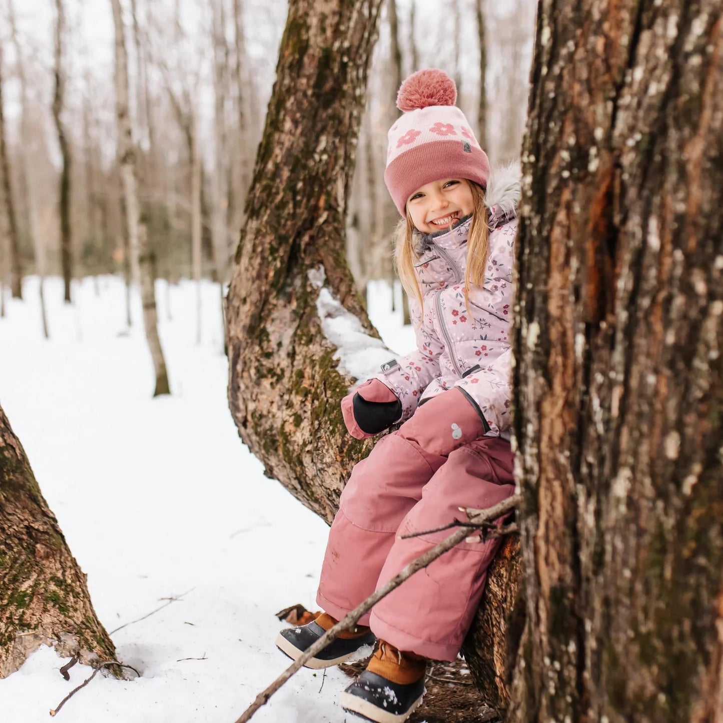 Perlimpinpin - Two Piece Kid Snowsuit - Floral