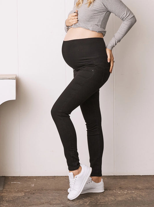 Angel Maternity - Over the Bump Skinny Jeans - Black