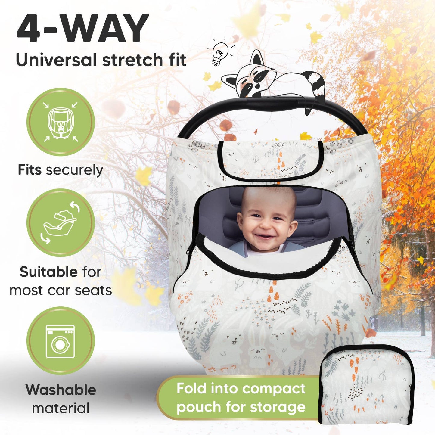 KeaBabies Warmzy Baby Carseat Cover (Fable) ARRIVING FIRST WEEK OF DECEMBER