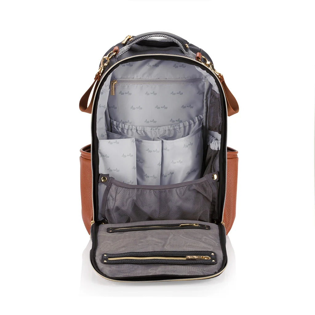 Itzy Ritzy - Coffee + Cream Boss Plus Backpack Diaper Bag