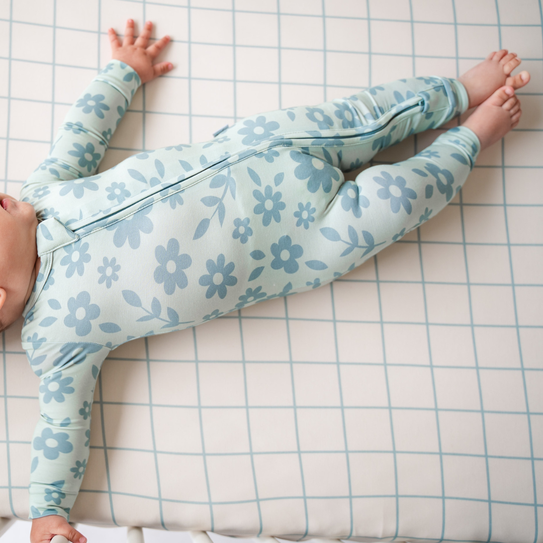 Pip + Phee - Bamboo Footless Sleepers | LE Prints: Dainty-floral / 2T