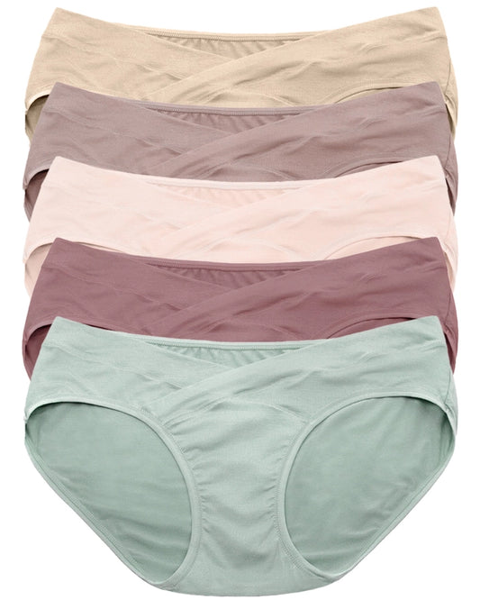 Kindred Bravely - Under-the-Bump Bikini Underwear Pastels (5-Pack)Maternity/Postpartum