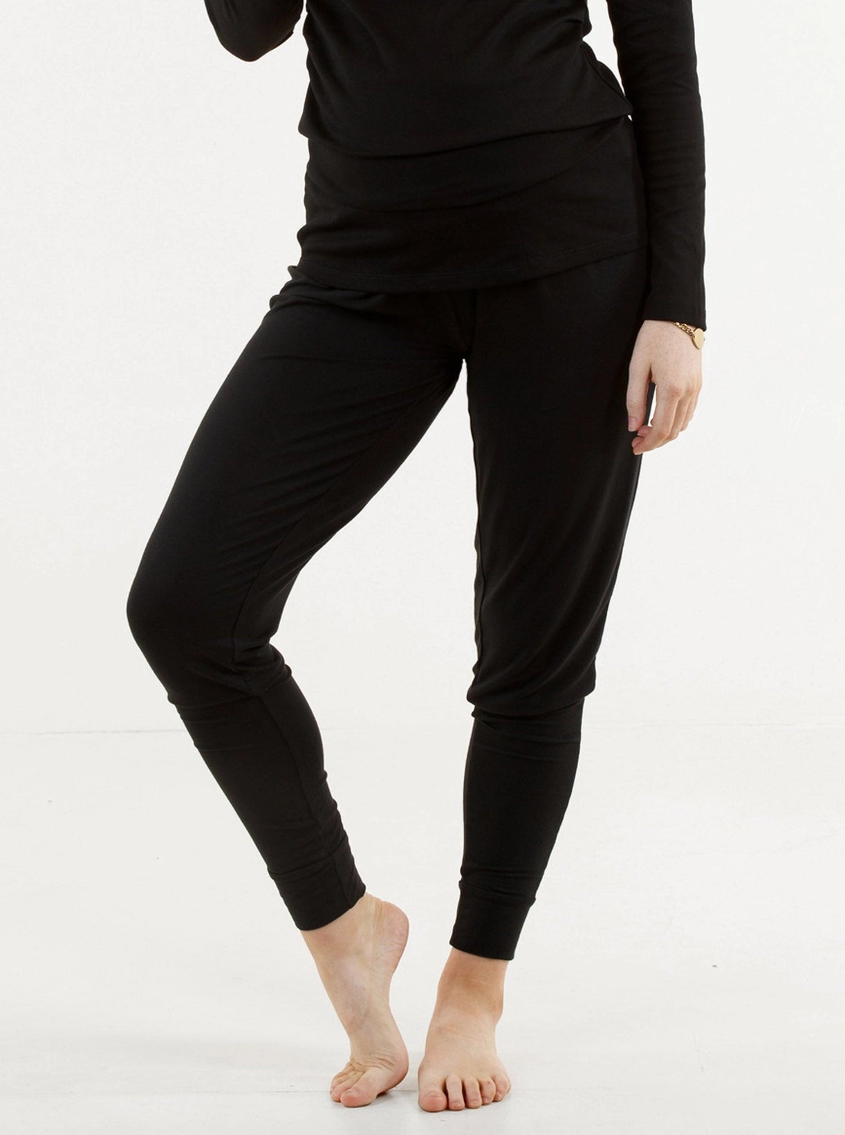 Angel Maternity - Ella Cuffed Maternity Comfort Lounge Pants - Black