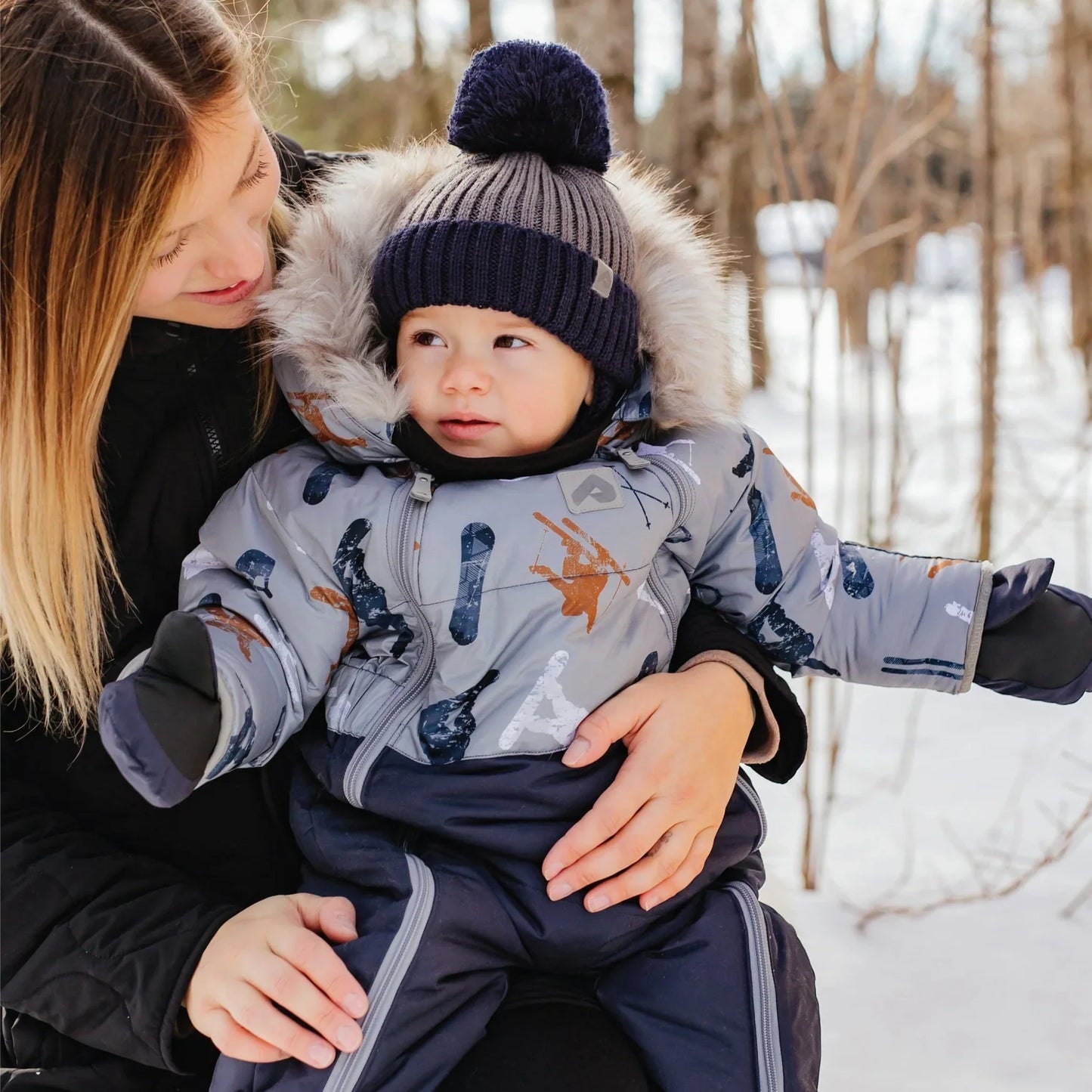Perlimpinpin - One Piece Baby Snowsuit - Snowboard