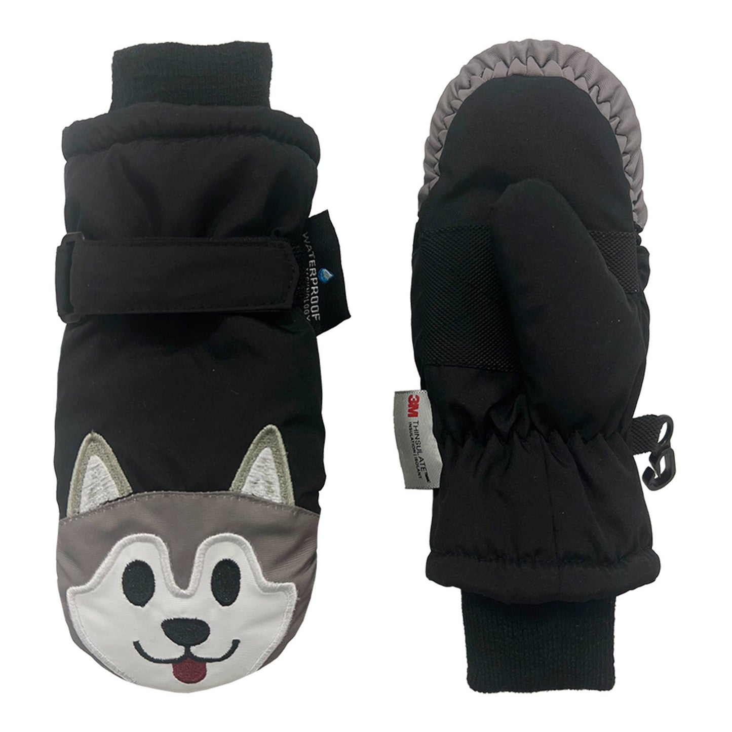 Critter Faces Ski Mitten w. Thinsulate Size 2-4