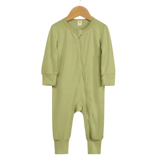 Moss - Long Sleeve Bamboo Sleep + Play Romper