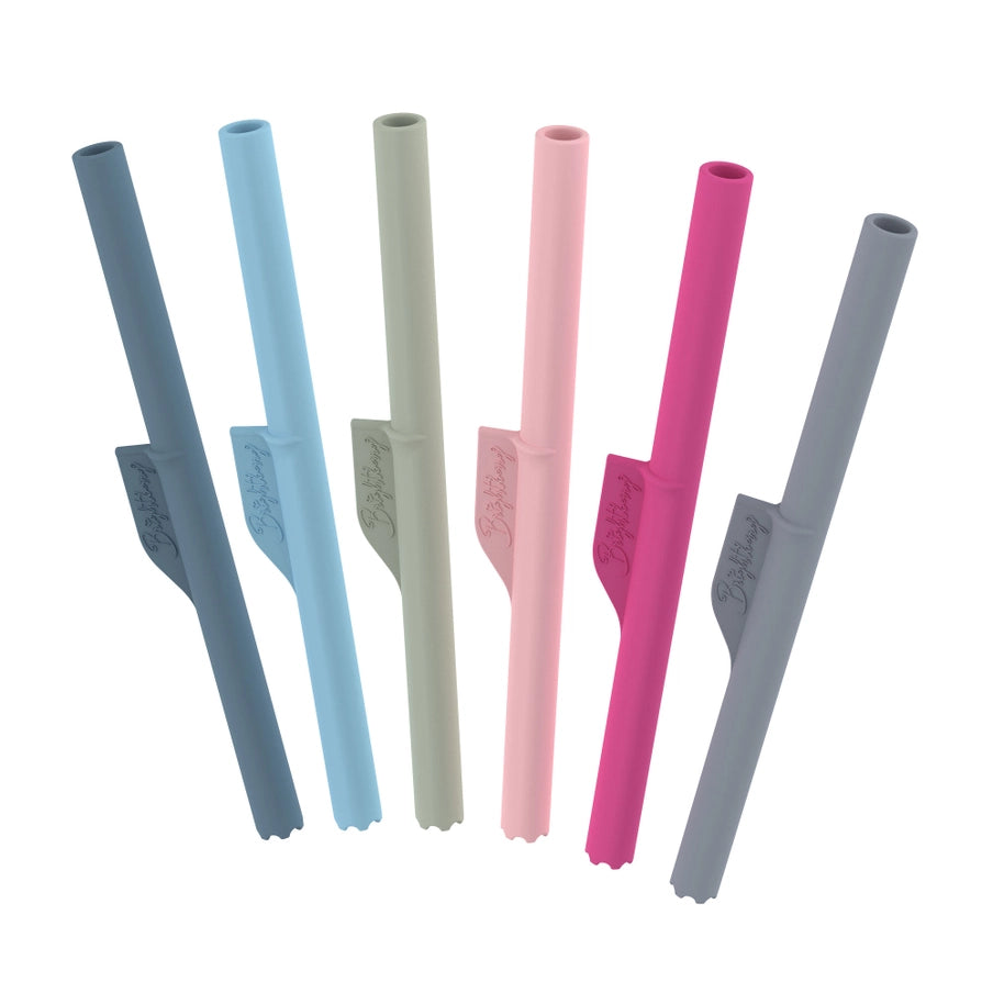 Brightberry - Silicone Straws with Stopper (Set of 2)
