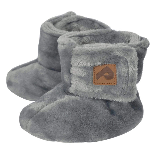 Perlimpinpin - Double Layer Plush Booties - Grey