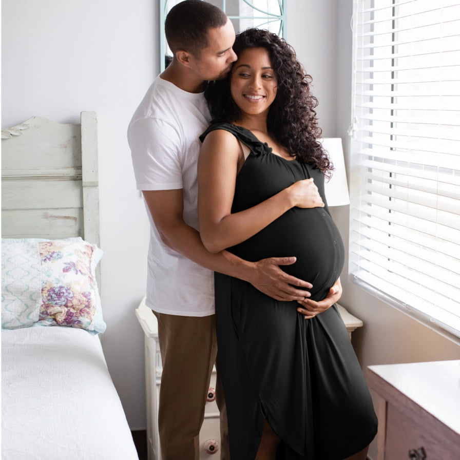 Kindred Bravely - Ruffle Strap Labor & Delivery Gown