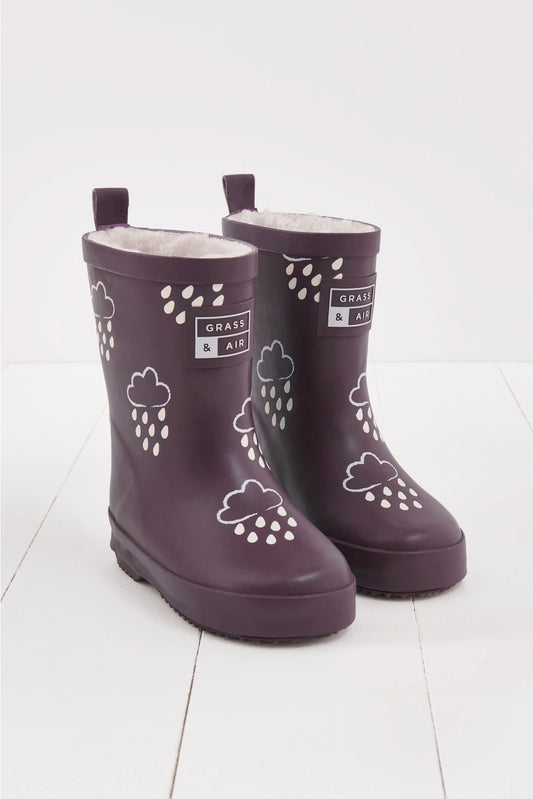 Grass & Air - Colour Changing Rain Boots (Wellies) - Amethyst