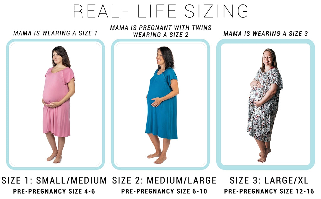 Three Little Tots - Maternity Mommy Labor and Delivery/ Nursing Gown