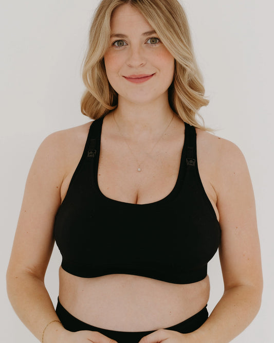 AXK Maternity - Full Support Nursing Bra - Black