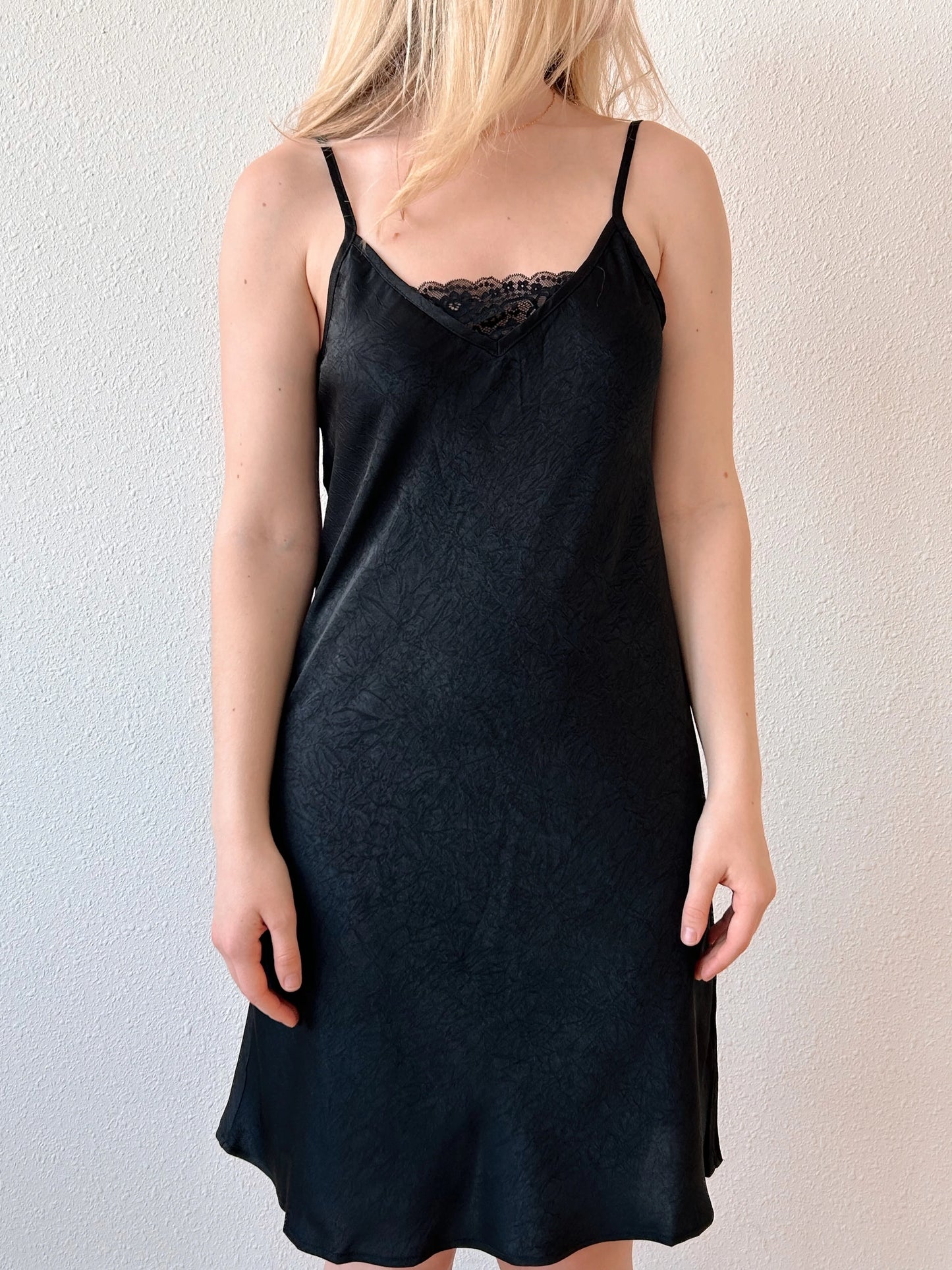 Camisole Slip Dress - Sunday Sparks - Black