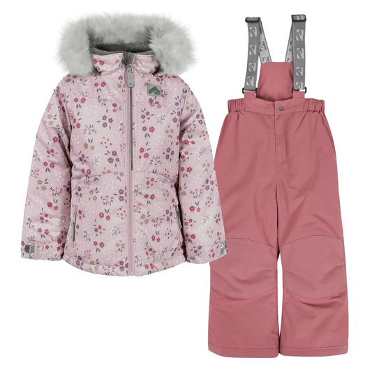 Perlimpinpin - Two Piece Kid Snowsuit - Floral