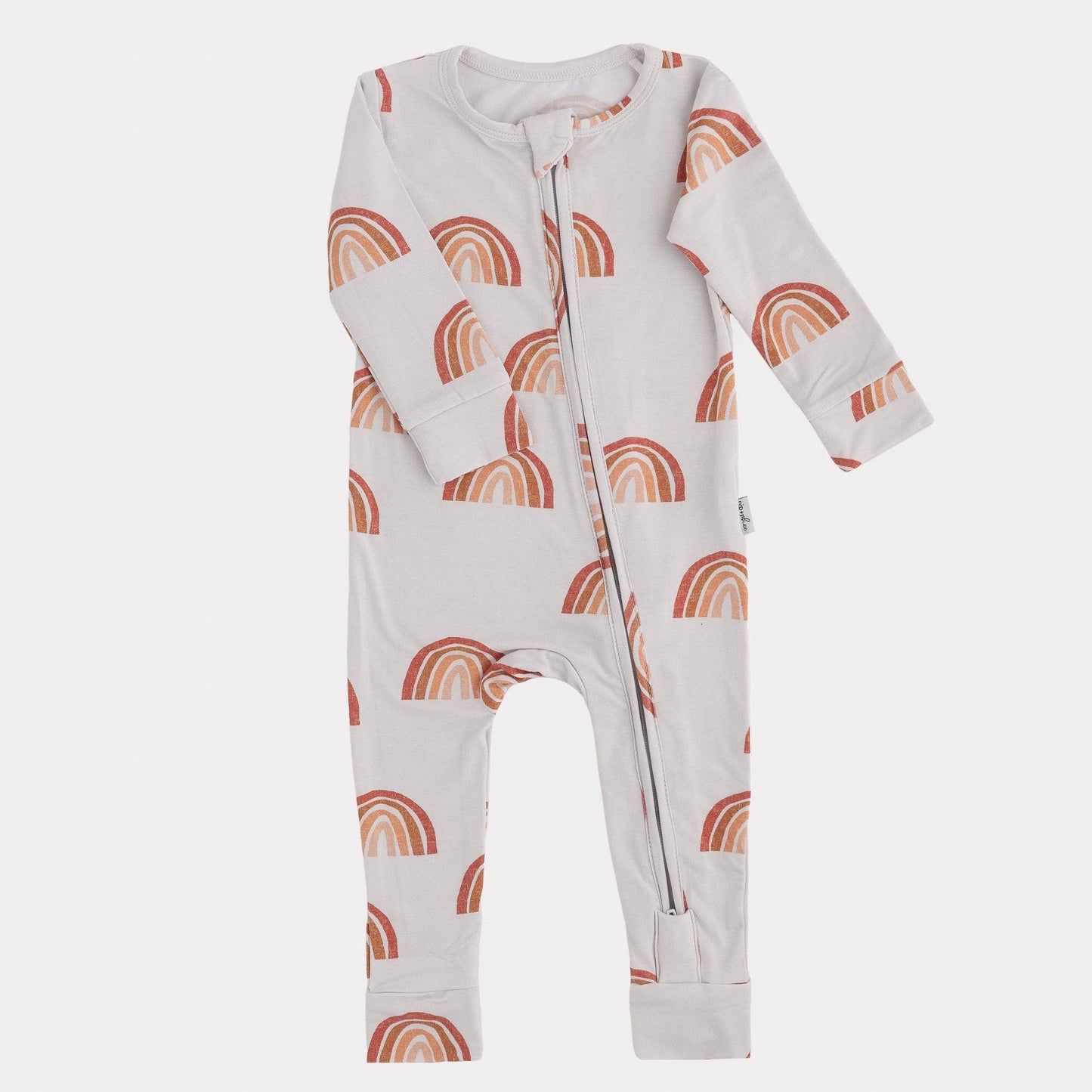 Pip + Phee - Bamboo Footless Sleepers | LE Prints #2: Peach-smiley / 3T