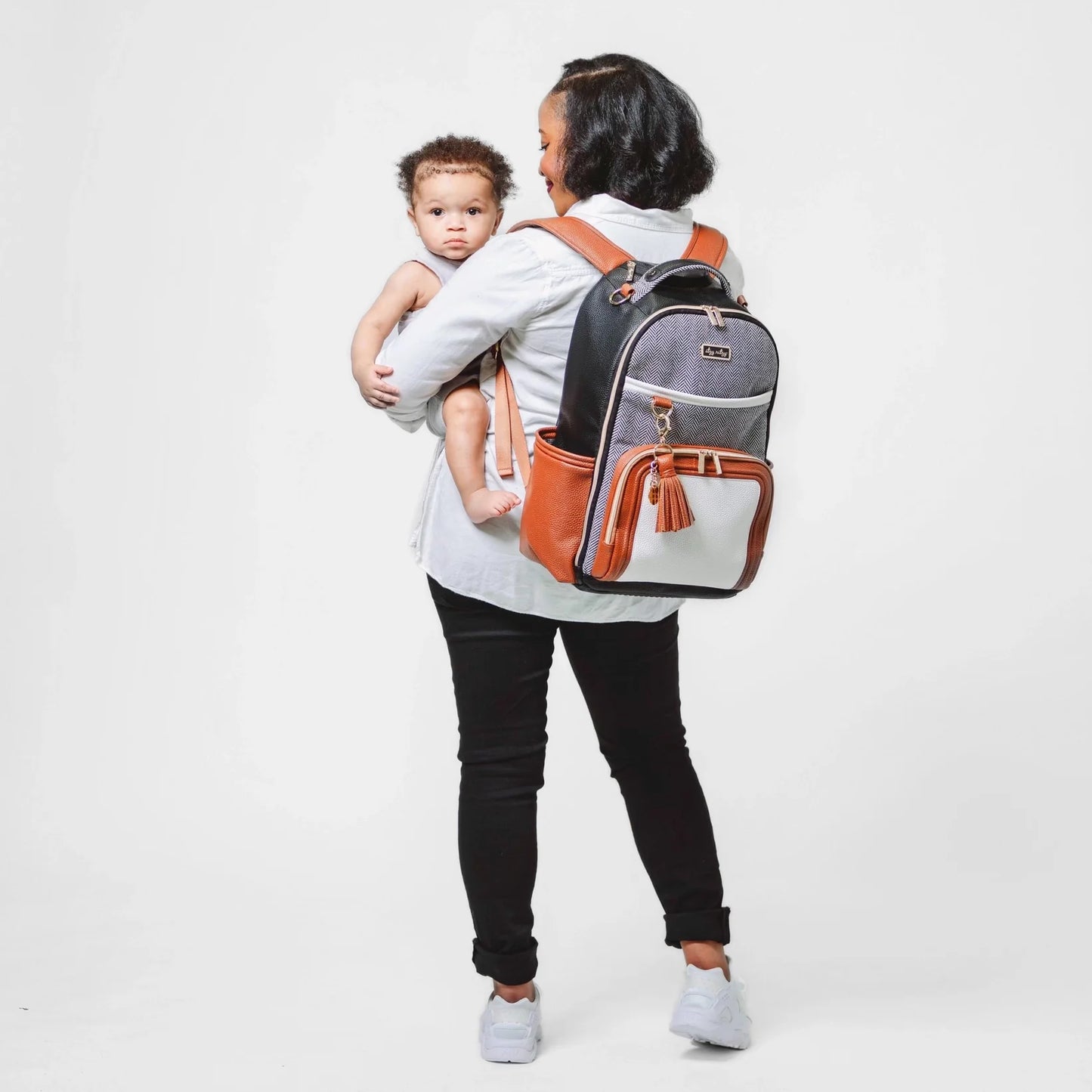 Itzy Ritzy - Coffee + Cream Boss Plus Backpack Diaper Bag