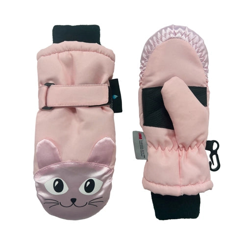 Critter Faces Ski Mitten w. Thinsulate Size 2-4