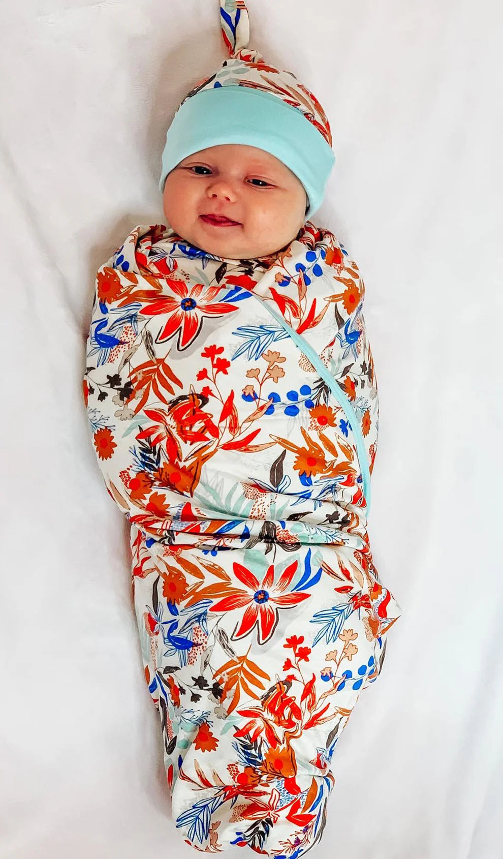 Everly Grey - Swaddle Blanket - Posy