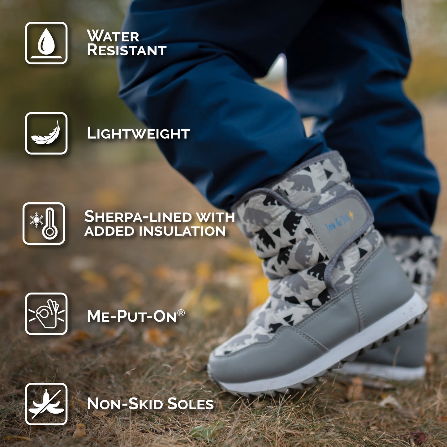 Jan + Jul Toasty-Dry Tall Puffy Winter Boots - Heather Grey